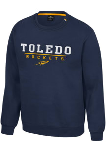 Colosseum Toledo Rockets Mens Navy Blue Charlie Long Sleeve Crew Sweatshirt