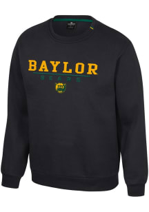Colosseum Baylor Bears Mens Black Charlie Long Sleeve Crew Sweatshirt