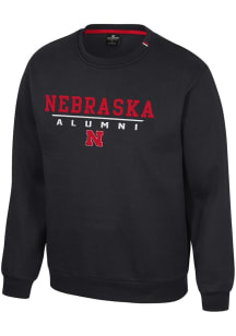 Colosseum Nebraska Cornhuskers Mens Black Charlie Alumni Long Sleeve Crew Sweatshirt