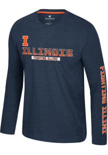 Colosseum Illinois Fighting Illini Navy Blue Back in Business Long Sleeve T Shirt