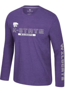 Colosseum K-State Wildcats Purple Back in Business Long Sleeve T Shirt