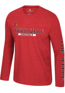 Colosseum Louisville Cardinals Red Back in Business Long Sleeve T Shirt