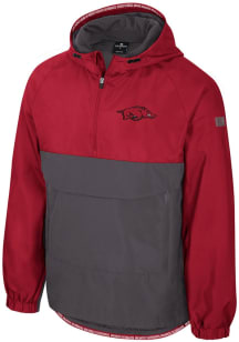 Colosseum Arkansas Razorbacks Mens Cardinal Gives Back Anorak Light Weight Jacket