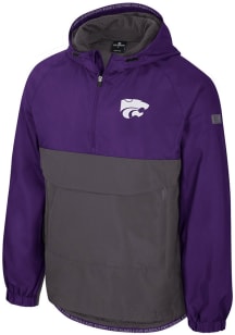 Colosseum K-State Wildcats Mens Purple Gives Back Anorak Light Weight Jacket
