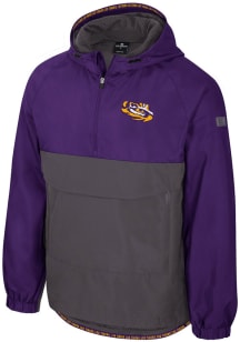 Colosseum LSU Tigers Mens Purple Gives Back Anorak Light Weight Jacket