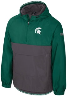 Colosseum Michigan State Spartans Mens Green Gives Back Anorak Light Weight Jacket