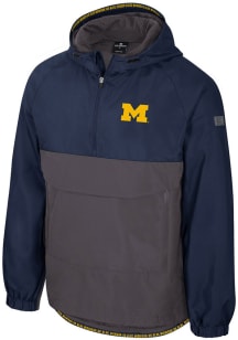 Colosseum Michigan Wolverines Mens Blue Gives Back Anorak Light Weight Jacket