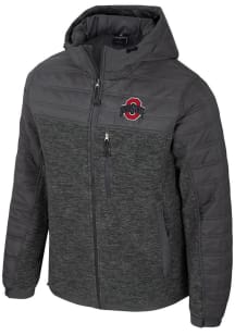 Colosseum Ohio State Buckeyes Mens Charcoal Nightman Puffer Medium Weight Jacket