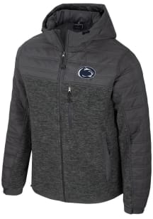 Colosseum Penn State Nittany Lions Mens Charcoal Nightman Puffer Medium Weight Jacket