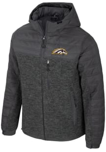 Colosseum Western Michigan Broncos Mens Charcoal Nightman Puffer Medium Weight Jacket