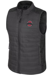 Colosseum Ohio State Buckeyes Mens Charcoal Nightman Puffer Sleeveless Jacket
