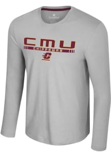 Colosseum Central Michigan Chippewas Ash Mac Long Sleeve T-Shirt