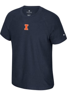 Colosseum Illinois Fighting Illini Navy Blue Mac Short Sleeve T Shirt