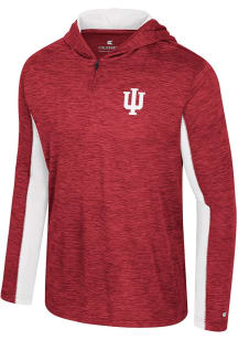 Colosseum Indiana Hoosiers Mens Cardinal Always Sunny Hooded Windshirt Hood