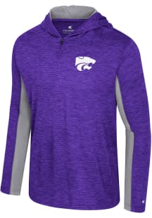 Colosseum K-State Wildcats Mens Purple Always Sunny Hooded Windshirt Hood