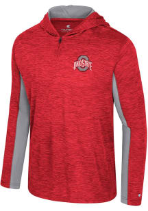Colosseum Ohio State Buckeyes Mens Red Always Sunny Hooded Windshirt Hood
