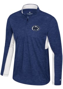 Colosseum Penn State Nittany Lions Mens Navy Blue Always Sunny Windshirt Long Sleeve Qtr Zip Pullo..