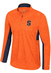 Colosseum Syracuse Orange Mens Orange Always Sunny Windshirt Long Sleeve Qtr Zip Pullover