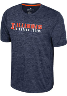 Colosseum Illinois Fighting Illini Navy Blue Always Sunny Short Sleeve T Shirt