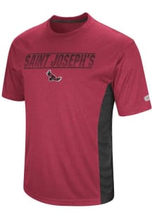 Colosseum Saint Josephs Hawks Maroon Beamer Short Sleeve T Shirt