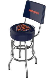 Chicago Bears Chrome Barstool w/ Black Pub Stool - Silver