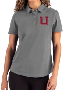 Cutter and Buck Utah Utes Womens Graphite Vault Advantage Short Sleeve Polo Shirt