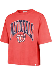 47 Washington Nationals Womens Red Mindi Short Sleeve T-Shirt
