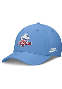 Nike Texas Rangers Mens Blue Cooperstown Dri-Fit Structured Rise Swoosh Flex Hat