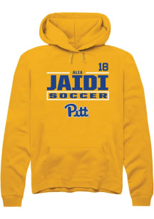 Alia Jaidi Pitt Panthers Mens Gold NIL Stacked Box Player Hood