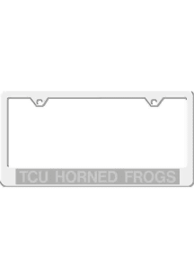 TCU Horned Frogs silver Acrylic License Plate Frame - Silver