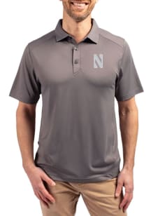 Cutter and Buck Northwestern Wildcats Graphite Forge Eco Stretch Big and Tall Polo