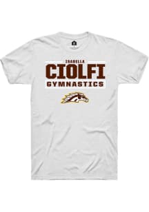 Isabella Ciolfi Western Michigan Broncos White NIL Stacked Box Short Sleeve Player T Shirt