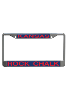 Kansas Jayhawks Rock Chalk License Plate Frame - Blue