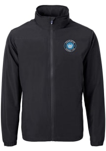Cutter and Buck Charlotte FC Mens Black Charter Eco Light Weight Jacket