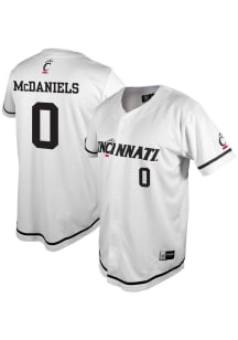 Parker McDaniels  Cincinnati Bearcats Mens White NIL Baseball Jersey