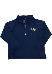 GA Tech Yellow Jackets Toddler Navy Blue Matthew Long Sleeve Qtr Zip