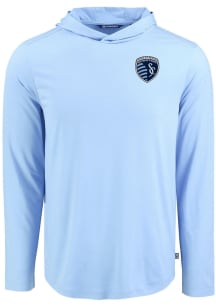 Cutter and Buck Sporting Kansas City Mens Light Blue Coastline Eco Hood
