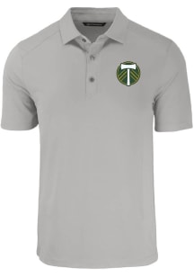 Cutter and Buck Portland Timbers Mens Grey Forge Recycled Short Sleeve Polo