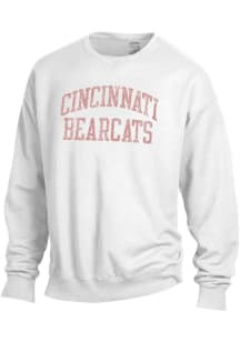Gear For Sports Cincinnati Bearcats Womens White Classic Logo Crew Sweatshirt