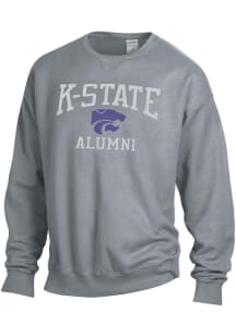 Gear For Sports K-State Wildcats Mens Charcoal Garment Dyed Alumni Long Sleeve Crew Sweatshirt