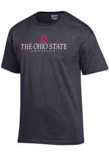 Gear For Sports Ohio State Buckeyes Grey Stacked Short Sleeve T Shirt