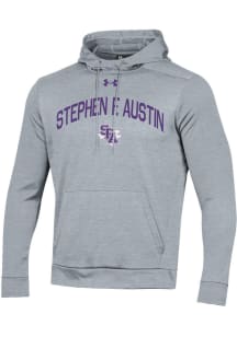 Under Armour SFA Lumberjacks Mens Grey Arch Mascot Armour Fleece Hood