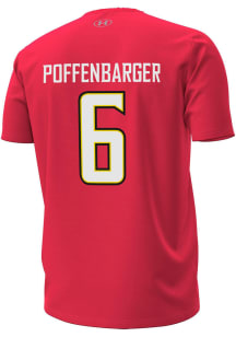 Saylor Poffenbarger Maryland Terrapins Red Name and Number Short Sleeve Player T Shirt