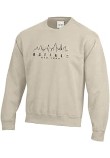 Buffalo Mens Oatmeal Skyline Long Sleeve Crew Sweatshirt