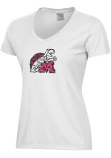 Maryland Terrapins Womens White Team Pride Short Sleeve T-Shirt