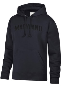 Maryland Terrapins Mens Black Arch Name Tonal Long Sleeve Hoodie