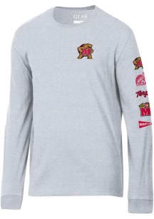 Maryland Terrapins Grey Coastal Sleeve Hit Long Sleeve T Shirt