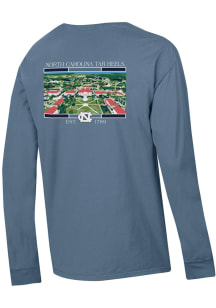 Gear For Sports North Carolina Tar Heels Blue Campus Icon Building Long Sleeve T Shirt
