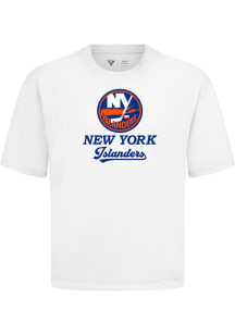 Levelwear New York Islanders White Signature Knit Team Surge Short Sleeve Fashion T Shirt