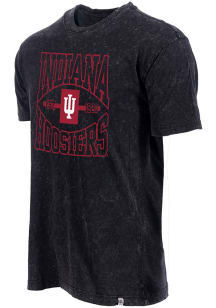 Colosseum Indiana Hoosiers Black Number One Distress Axel Washed Short Sleeve Fashion T Shirt